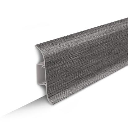 Изображение Плинтус Идеал Пластиковый плинтус Классик Алюминий темный 187 