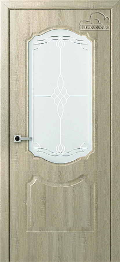 Изображение Двери Межкомнатные Дверь Перфекта Дуб Дорато полотно остекленное мателюкс белый 