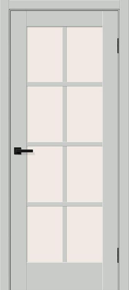 Изображение Двери Межкомнатные Прима-11.1 Grey Silk / White Сrystal 