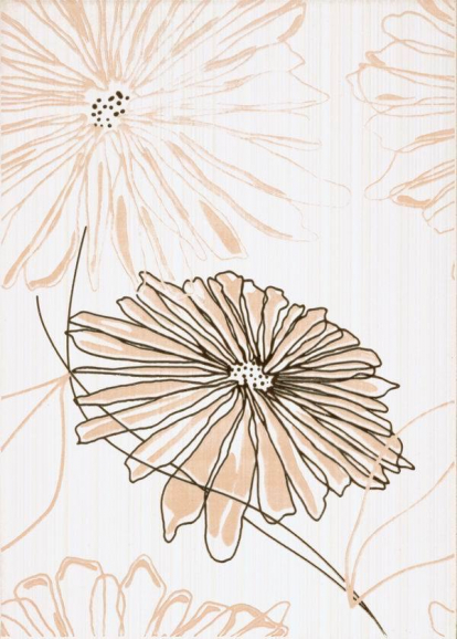 Изображение Керамическая плитка Березакерамика (Belani) Декор Ретро цветок оранжевый 