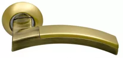 Изображение Двери Дверная фурнитура Дверные ручки SILLUR 132 S.GOLD/BR 