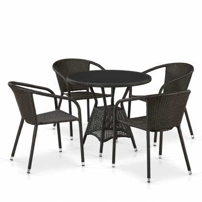 Изображение Мебель Садовая мебель Набор 4+1 T707ANS/Y137C-W53 4 Pcs Brown 