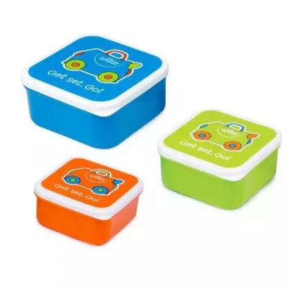 Изображение Игрушки Trunki Ланч-бокс 3 в 1, голубой, оранжевый, зеленый 