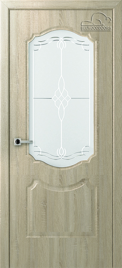 Изображение Двери Межкомнатные Дверь Перфекта 3D дуб дорато полотно остекленное мателюкс витражный 