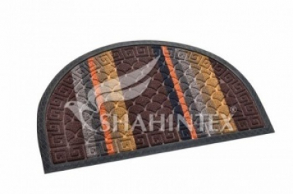 Изображение Грязезащитные покрытия Придверные коврики Коврик придверный LUX SHAHINTEX multi-color 45*75 (полукруглый) шоколадный 