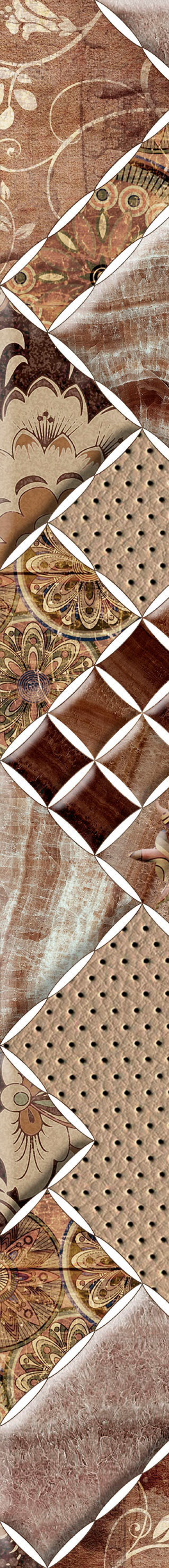 Изображение Керамическая плитка Березакерамика (Belani) Фриз Симфония коричневый 