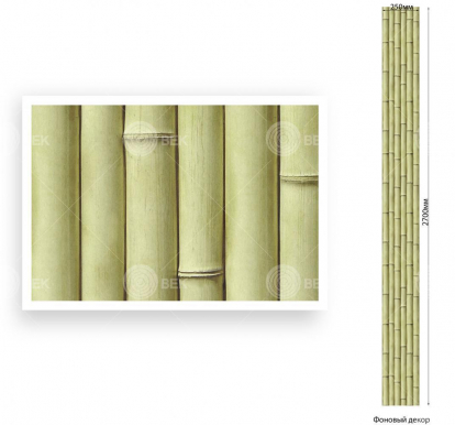 Изображение Стеновые панели ПВХ Бамбук Оливковый фон 