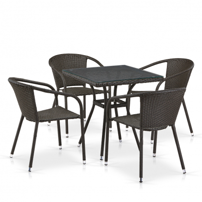 Изображение Мебель Садовая мебель Набор 4+1 T282BNT/Y137C-W53 Brown 4Pcs 