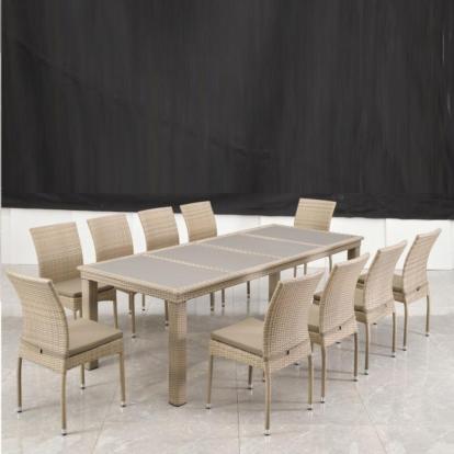 Изображение Мебель Садовая мебель Набор мебели 10+1 T438/Y380C-W85 Latte 10PCS 