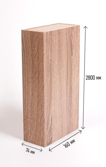 Изображение Стеновые панели МДФ Колонна интерьерная сборная Дуб Винтаж 2800*160*174 мм 