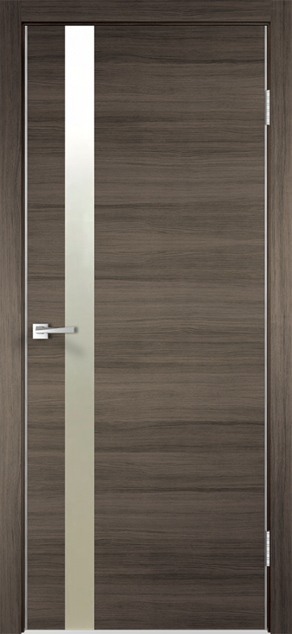 Изображение Двери Межкомнатные Techno Z1 Дуб серый поперечный с алюминиевой кромкой 