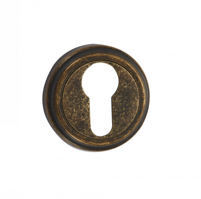 Изображение Двери Дверная фурнитура Накладка на цилиндр Vantage ET03BR состаренная бронза 