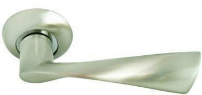 Изображение Двери Дверная фурнитура Дверные ручки RUCETTI RAP 1 SN/CP Белый никель/хром 
