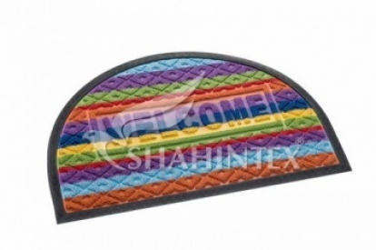 Изображение Грязезащитные покрытия Придверные коврики Коврик придверный LUX SHAHINTEX multi-color 40*60 (полукруглый) радуга 