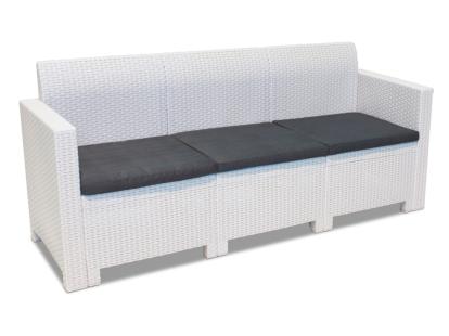 Изображение Мебель Садовая мебель Садовый диван Nebraska Sofa 3 белый 