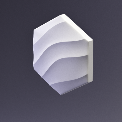 Изображение Стеновые панели 3D панели HEKSA-wave E-0008 