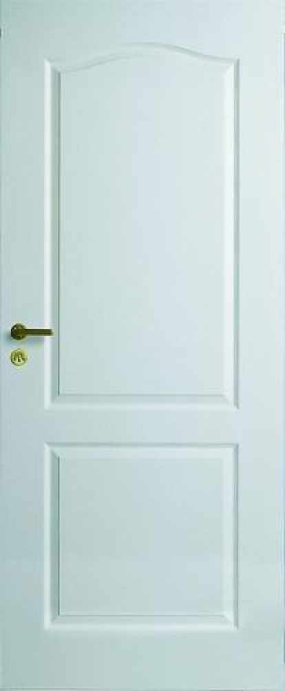 Изображение Двери Межкомнатные Дверь белая с арочной филенкой глухая № 21 