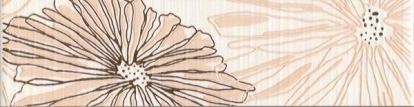 Изображение Керамическая плитка Березакерамика (Belani) Фриз Ретро цветок оранжевый 6.5*25 