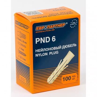 Изображение Строительные товары Крепежи Дюбель нейлоновый PND 6 