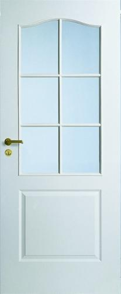 Изображение Двери Межкомнатные Дверь белая с арочной филенкой под 6 стекол №22 