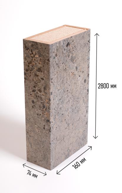 Изображение Стеновые панели МДФ Колонна интерьерная сборная Бетон 2800*160*174 мм 