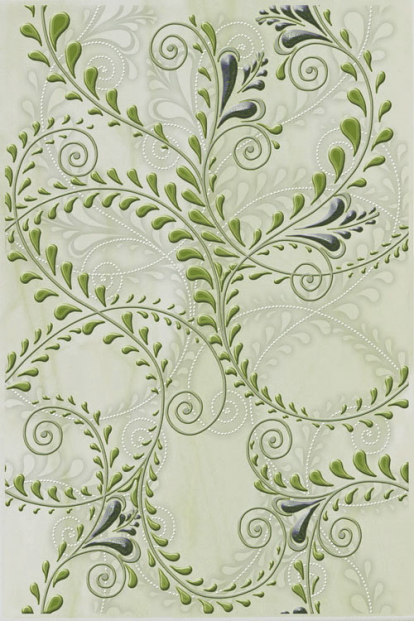 Изображение Керамическая плитка Березакерамика (Belani) Декор Елена каприз зеленая 