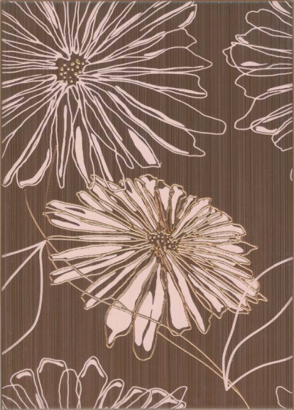Изображение Керамическая плитка Березакерамика (Belani) Декор Ретро цветок 2 коричневый 