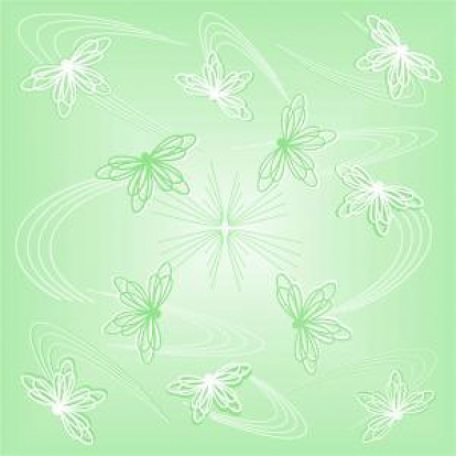 Изображение Строительные товары Потолочная плитка Бабочки зеленый 