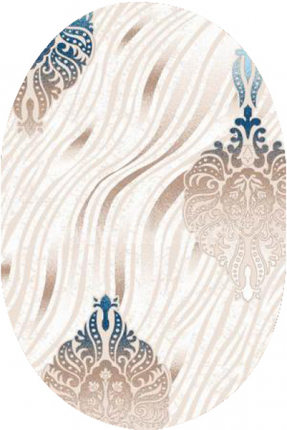 Изображение Ковры Kaplan Kardesler Beluga Carving 9594 bone-d.blue Овал 