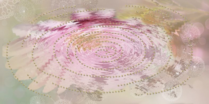 Изображение Керамическая плитка Belleza Декор Мечта песочный цветок отражение 