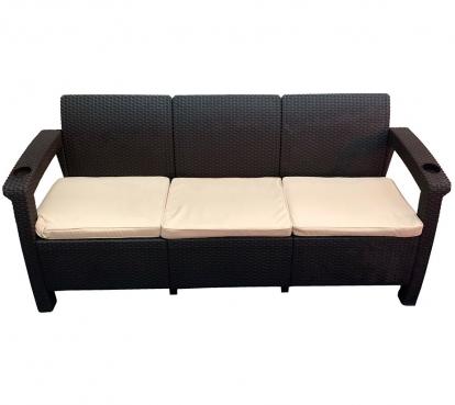 Изображение Мебель Садовая мебель Диван садовый Tweet трехместный венге 