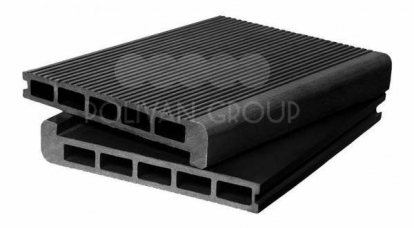 Изображение Для дачи Террасная доска Ступень Polivan черный мелкий вельвет 