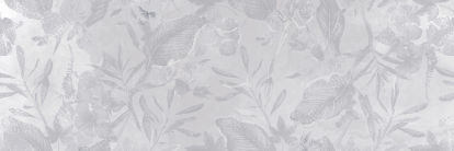 Изображение Керамическая плитка Meissen Плитка настенная Bosco Verticale цветы серый BVU093 
