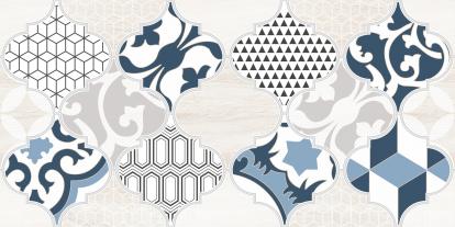 Изображение Керамическая плитка Lasselsberger Ceramics Плитка настенная Мореска декор-1 синий 1641-8629 