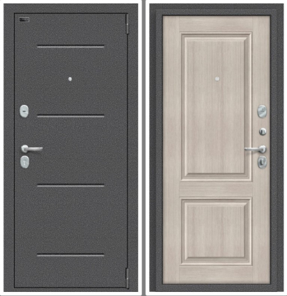 Изображение Двери Входные Porta S 104.К32 Антик Серебро/Cappuccino Veralinga 
