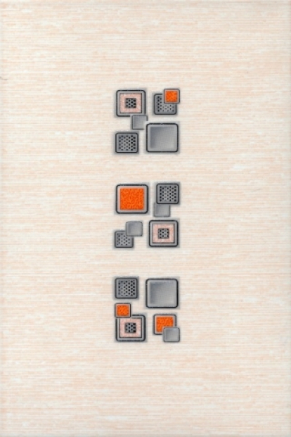 Изображение Керамическая плитка Газкерамик Декор Laura Cube оранжевый 
