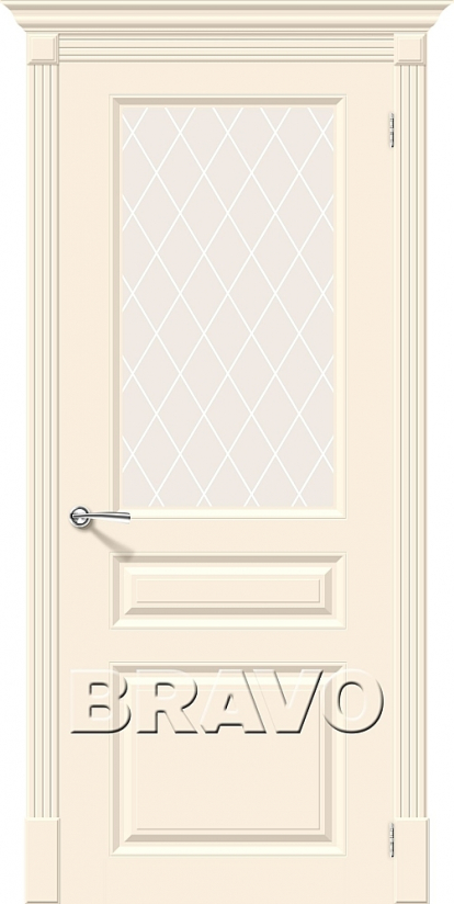Изображение Двери Межкомнатные Скинни-15.1 Cream White Сrystal 