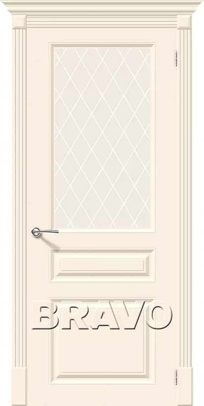 Изображение Двери Межкомнатные Скинни-15.1 Cream White Сrystal 