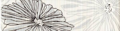 Изображение Керамическая плитка Березакерамика (Belani) Фриз Ретро цветок черный 6.5*25 