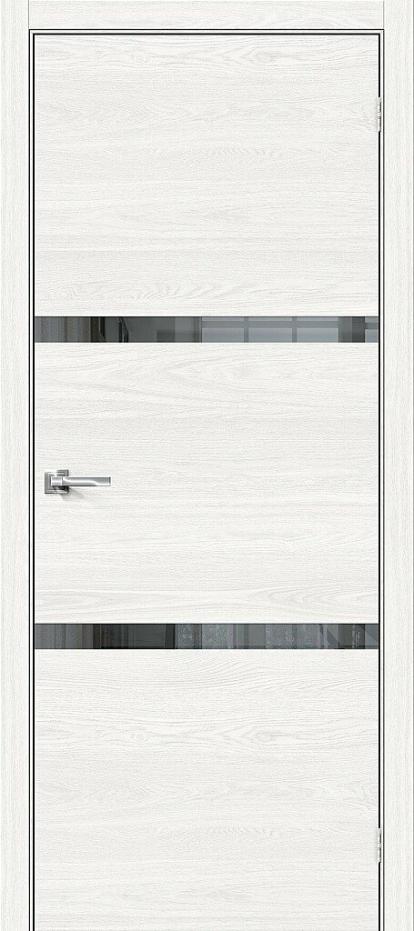 Изображение Двери Межкомнатные Браво-2.55 White Skyline Mirox Grey 