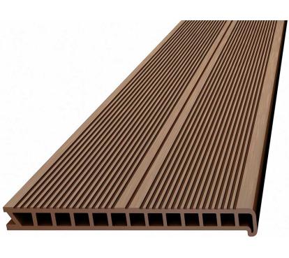 Изображение Для дачи Террасная доска Ступень Deckron пустотелая коричневый 4м 
