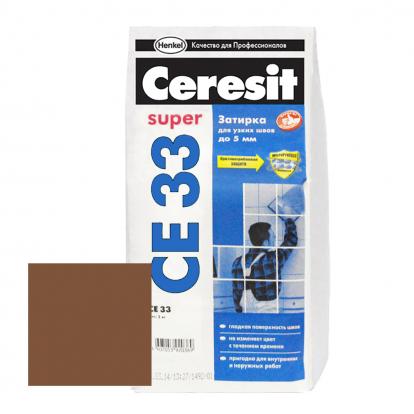Изображение Строительные товары Строительные смеси ЦЕРЕЗИТ CE33 S Затирка №58 темно-коричневый 