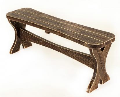 Изображение Мебель Садовая мебель Лавка деревянная Волна 2 (1500*420*490мм) 