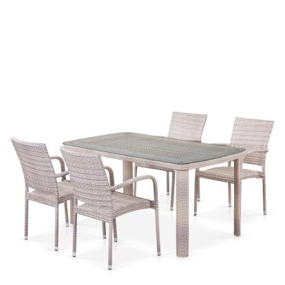 Изображение Мебель Садовая мебель Набор мебели 4+1 T256C/Y376C-W85 Latte 